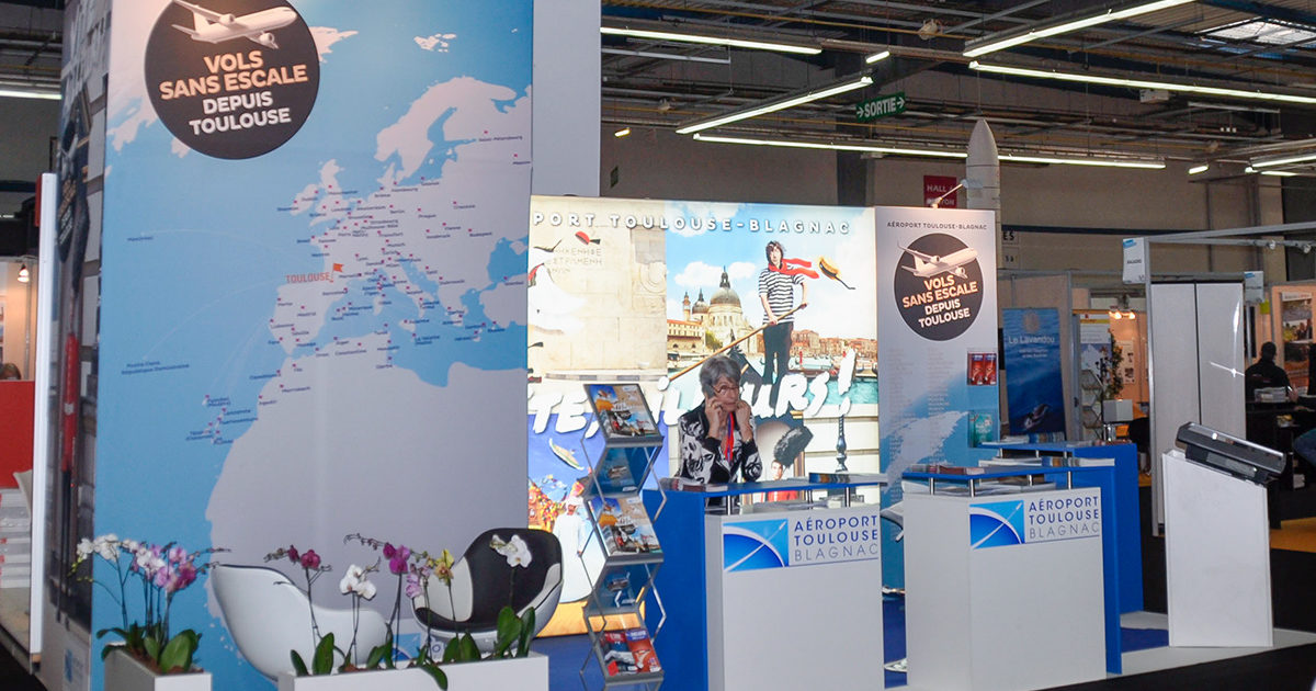 Conception et fabrication de stands pour l'aéroport de Toulouse Blagnac