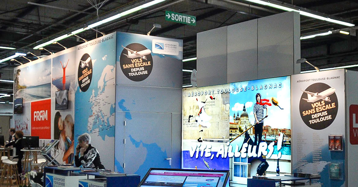 Conception et fabrication de stands pour l'aéroport de Toulouse Blagnac
